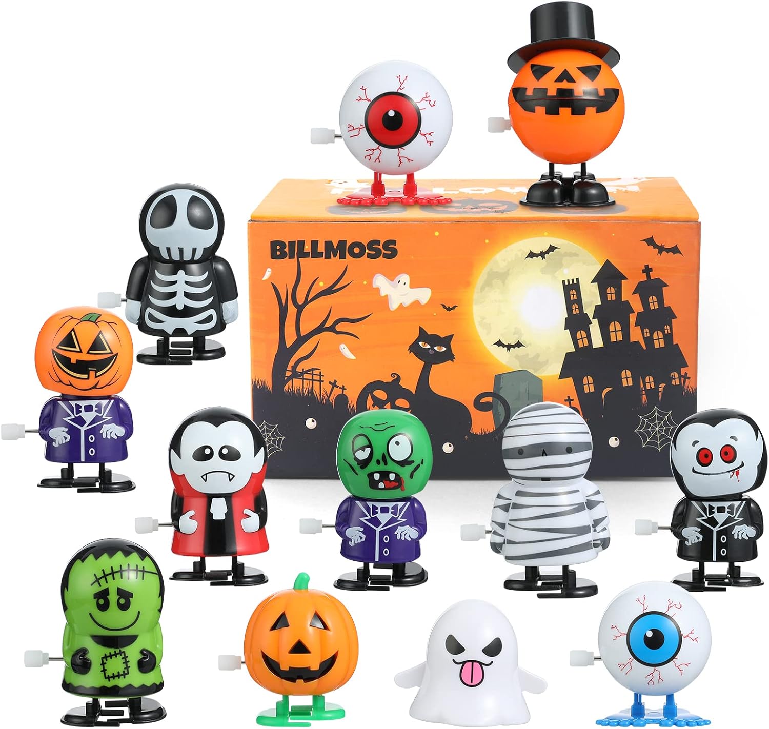 Halloween Wind Up Toys, 12PCS BILLMOSS Trick or Treaters