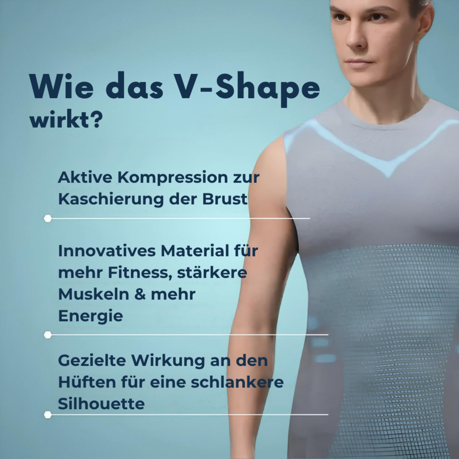 Lunovia Shirt,Lunovia V Shape Shirt,Herren Kompressionsweste,Muskelformende & Haltungssupport,ärmellos,schnell trocknend,für Fitnessstudio & tägliche Tragweise