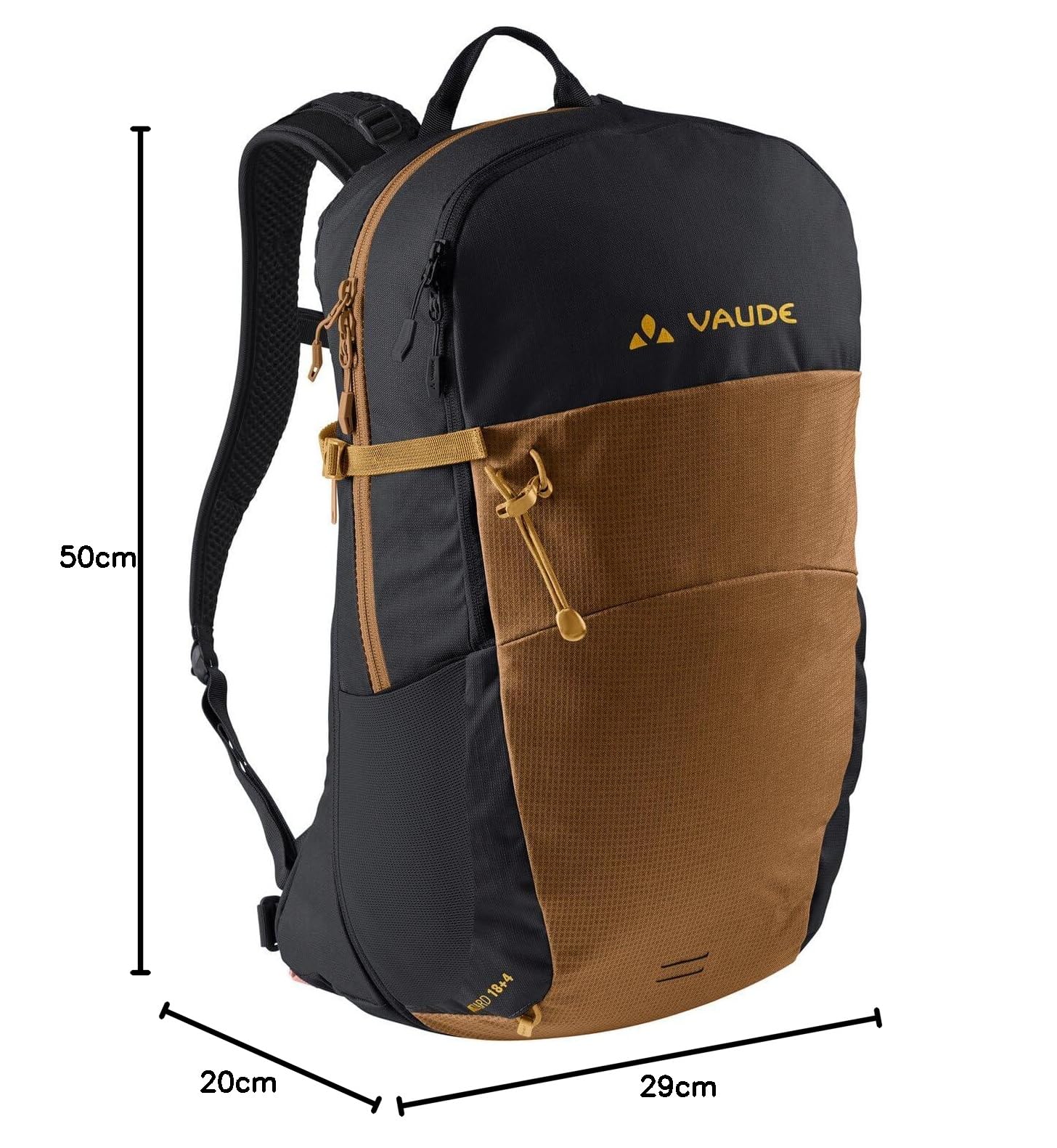 VAUDE Wizard 18+4 Wanderrucksack - Anpassbar, Belüftet & Umweltfreundlich | Aeroflex Control-Tragesystem | Shifting Back Length-System | Nachhaltig aus Recycling-Materialien | Wasserabweisend