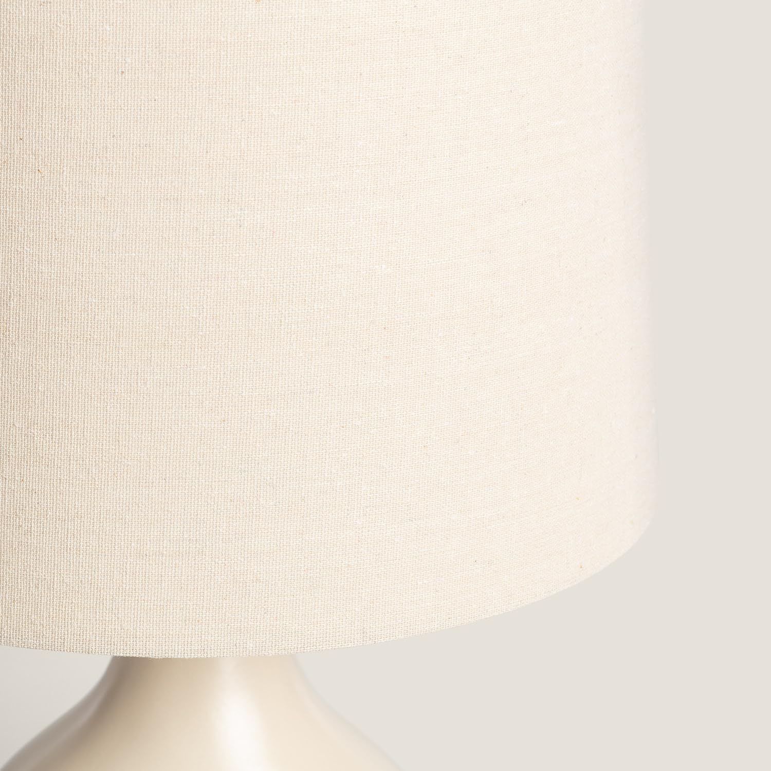 LEDKIA LIGHTING Lámpara de Mesa Cerámica y Lino Ginger Beige