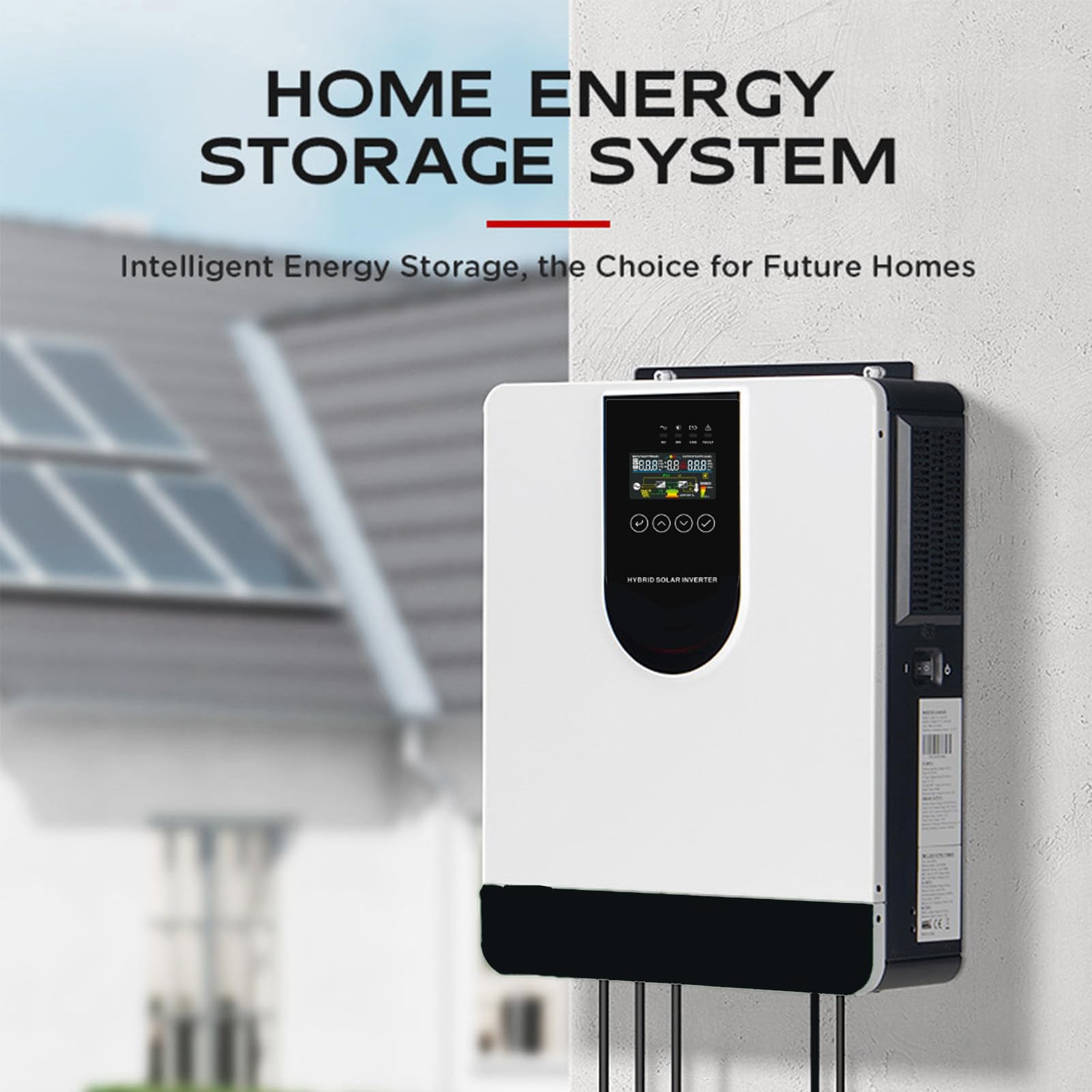 1000W-10200W Inverter Ibrido Fuori Rete Solare Ibrido Inverter A Onda Sinusoidale Pura 12 V 24 V 48 V, Con Batterie Al Piombo O Al LitioCon Regolatore Di Carica Solare MPPT 40/80/120/160 A