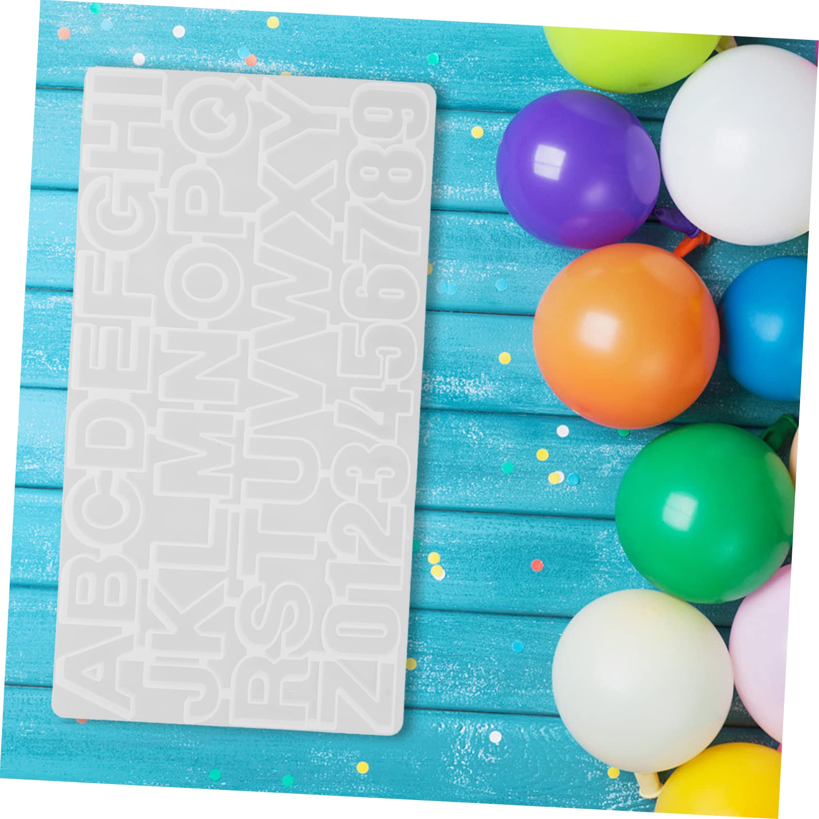NUOBESTY Stampo in Silicone Traslucido Per Lettere e Numeri Kit Di Strumenti Per Resina Epossidica Stampo Fai Da Te Artigianale Facile Da Pulire e Riutilizzare Per Progetti Personalizzati
