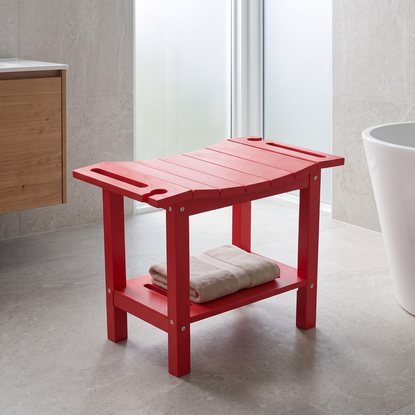 Colcolo Taburete Baño Impermeable Asiento, Marino