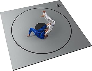 10' x 10' Wrestling & MMA Mat, Jiu Jitsu Mats, 1.25 in High-Density XPE Foam, Sealed Edges, Lightweight 42 lb with Carry Bag, Home Gym BJJ Judo Martial Arts Training Flooring