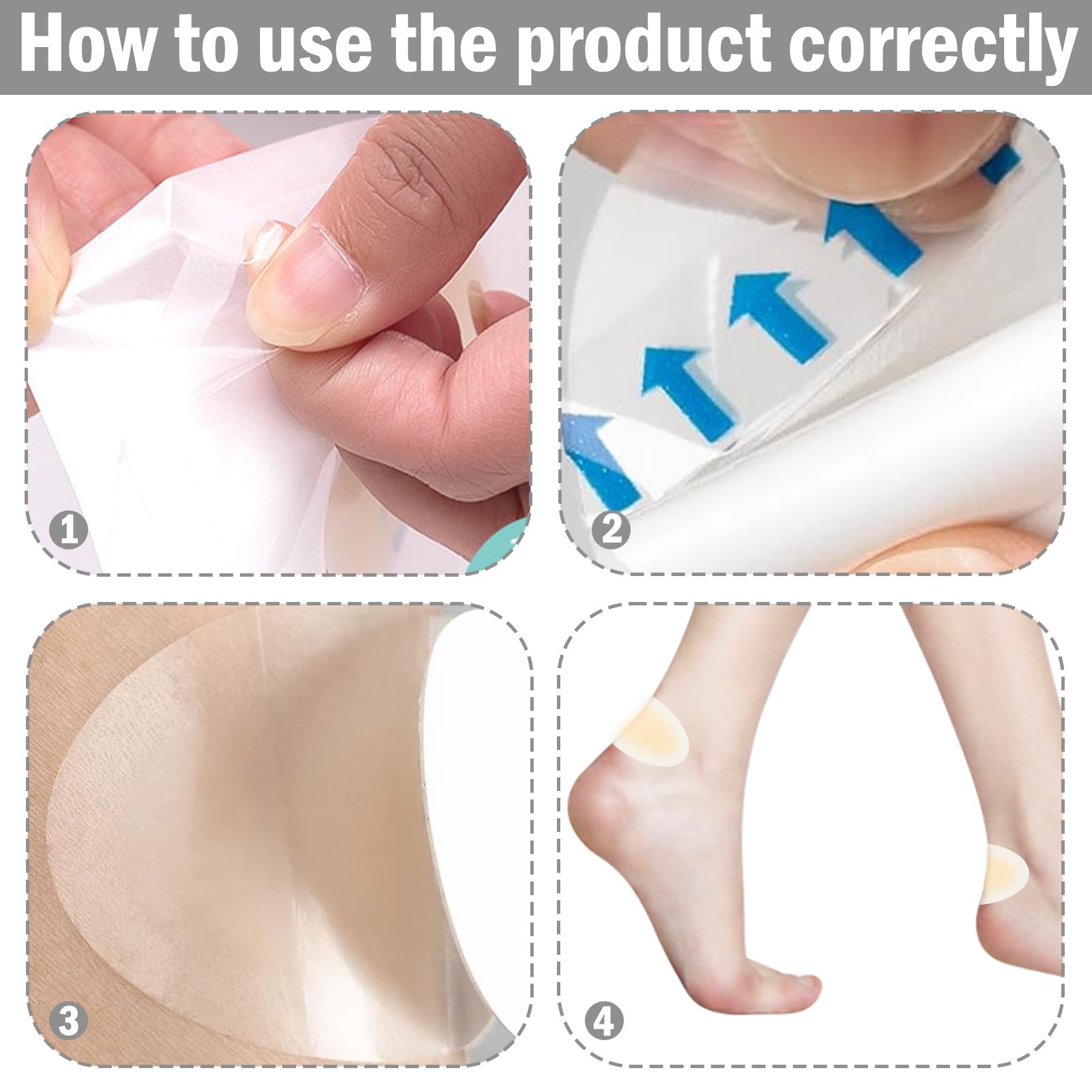 Cerotti per Vesciche Piedi, 24 Pezzi Cerotti Vesciche Talloni, Anti Vesciche per Scarpe Gel, Invisibilità Anti Vesciche Piedi, Adatto per Prevenzione Delle Vesciche del Piede Anti-Frizione del Tallone