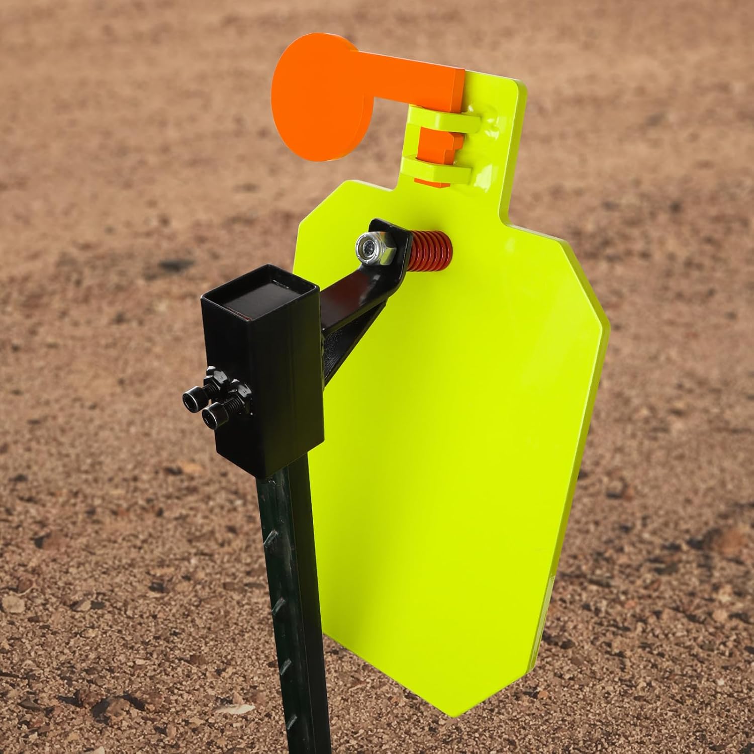 Highwild AR500 Steel Shooting Target 3/8 Inch Thick 10" x 16" Hostage with T-Post Target Holder Mount