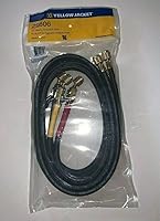 Yellow Jacket 29806 3-Pack 72" 1/4" RYB Compact Valve End Hoses - Durable HVAC Connections