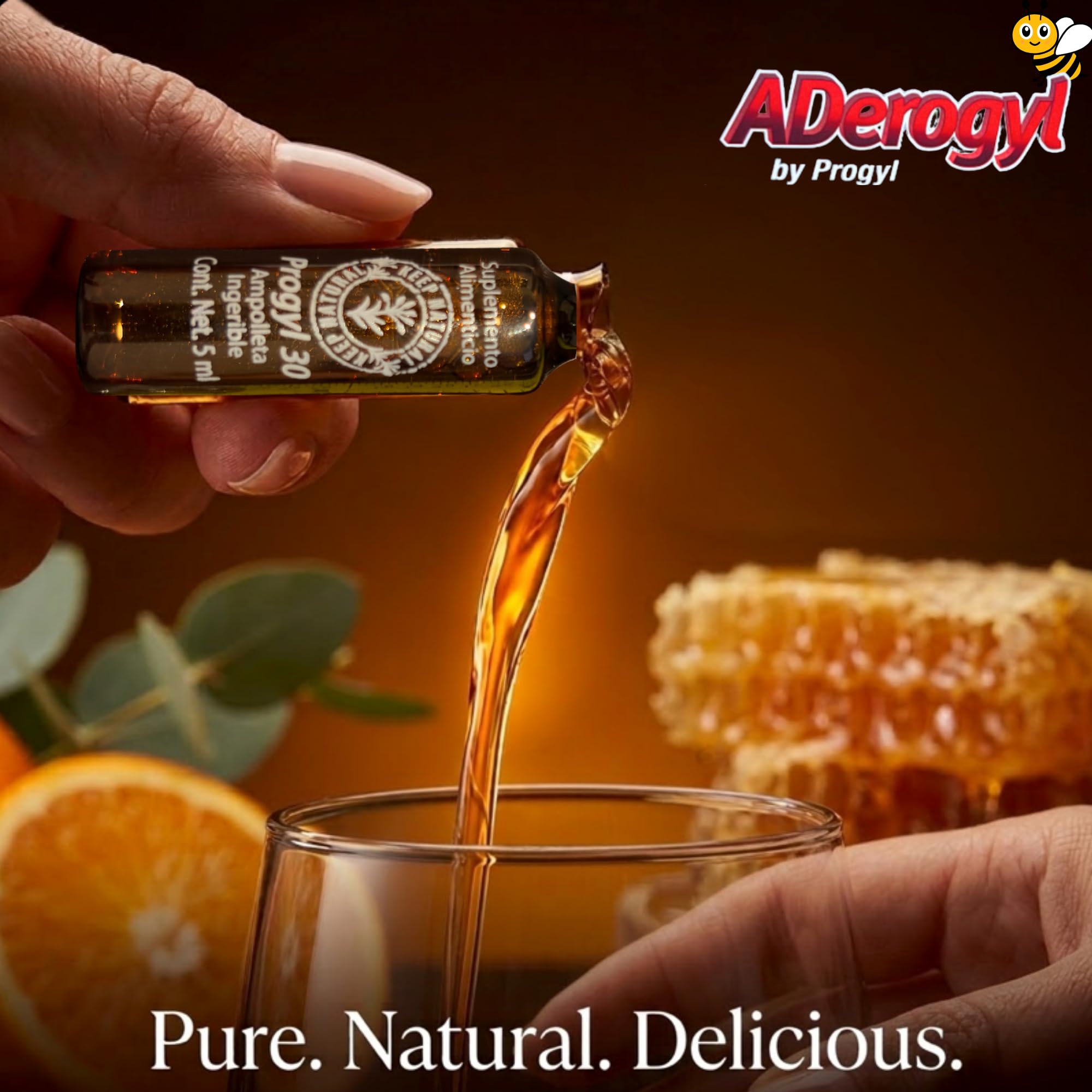 Aderogyl Liquid Vitamins A C D E Zinc Honey Propolis, 5 Ampoules — Amazon image 8
