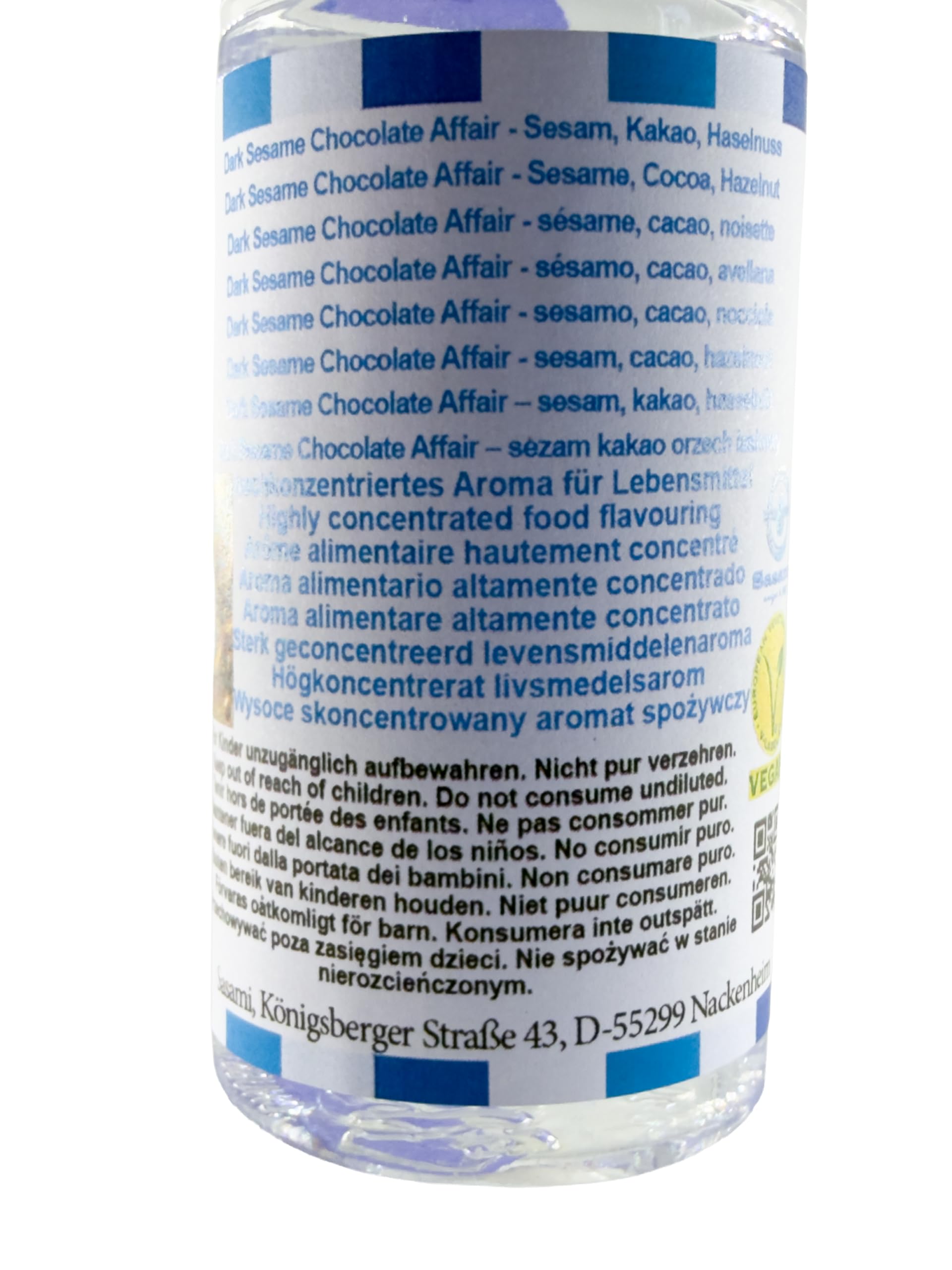 Dark Sesame Chocolate Affair – sezam kakao orzech laskowy aromat koncentrat – Wegański – Sasami – 100ml