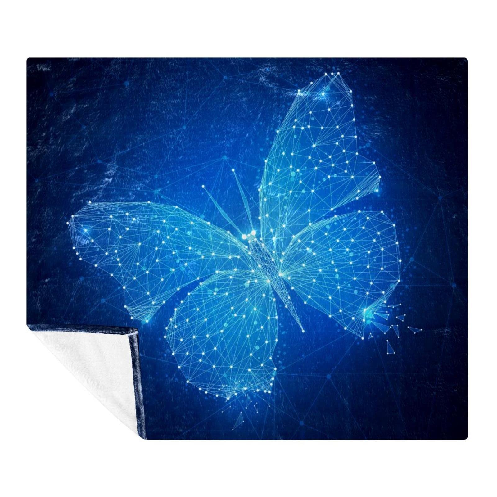 Couverture polaire ultra douce et légère avec motif polygonal