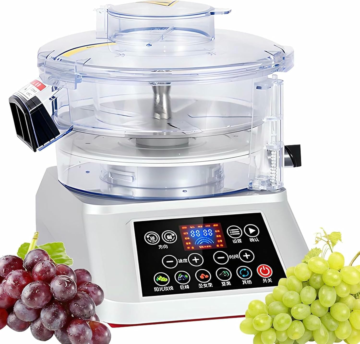 Electric Fruit Peeler,Auto Rotating w/Smart Display,Efficient Skin Peeling Tool for Grapes,Cherry Tomatoes,Blueberries,for Milk Tea Shops (Grey)