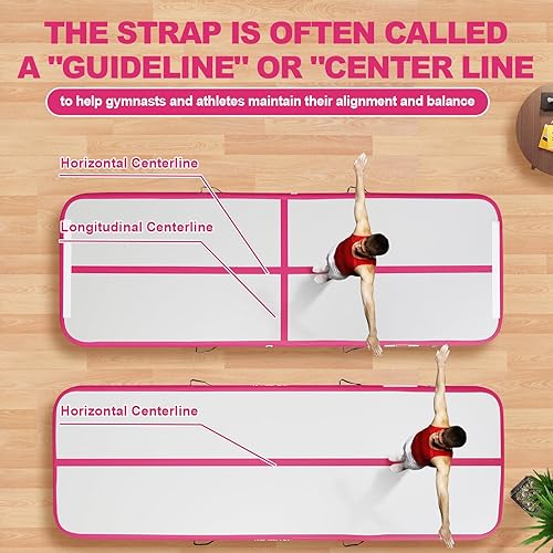 Miniatura 32 de FBSPORT - Colchonetas inflables de entrenamiento de 4 u 8 pulgadas de grosor, pistas de gimnasia para uso en el hogar, animadoras, yoga