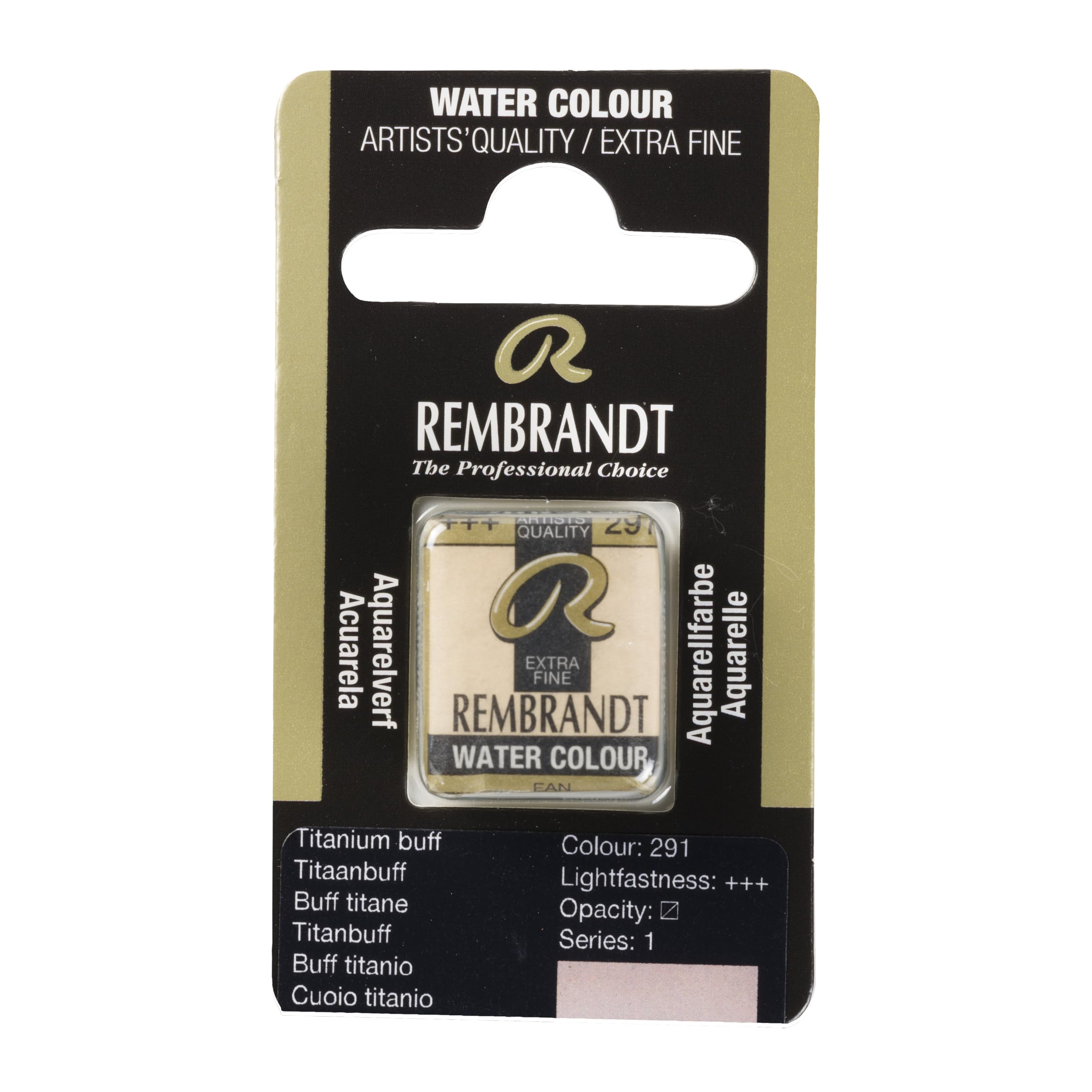 Rembrandt Royal Talens Pintura para acuarela, media sartén: Titanium Buff