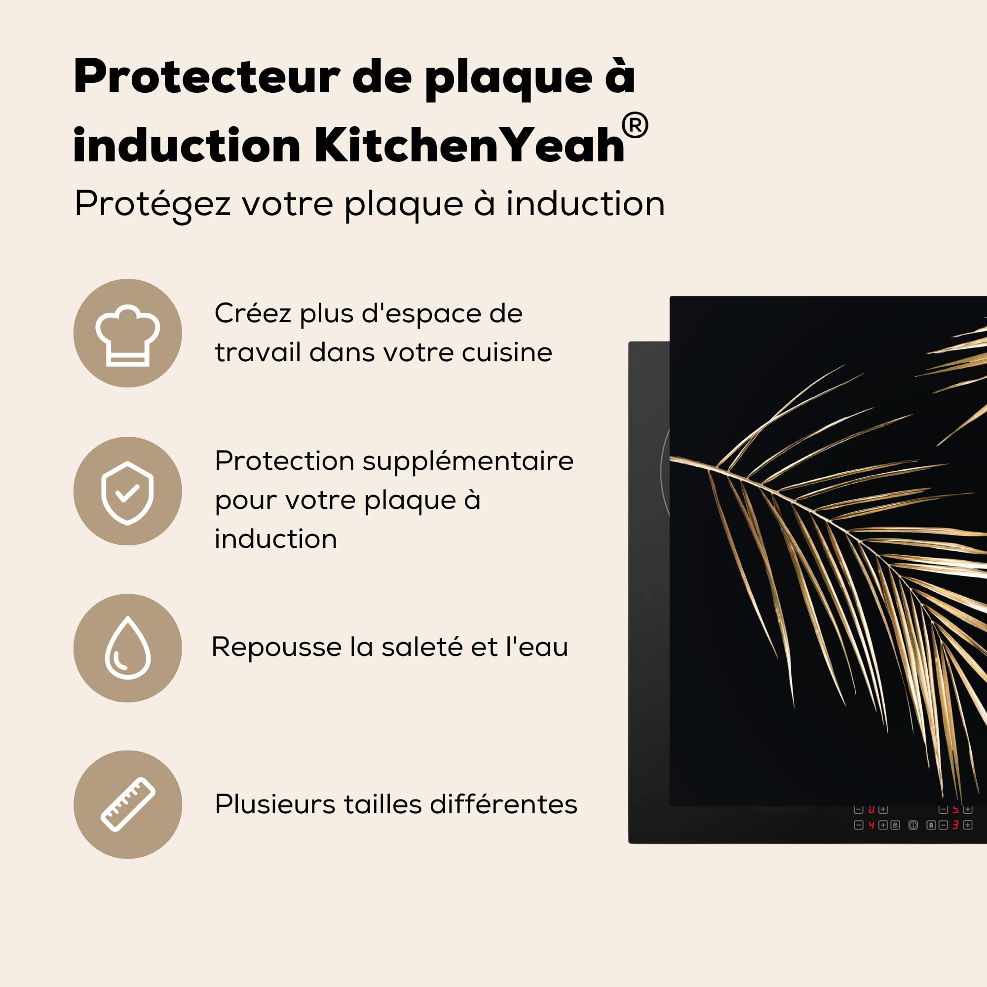 Protège Plaque Induction 59x52cm - Déco Raton Laveur - Noir/Blanc - Antidérapant Et Lavable