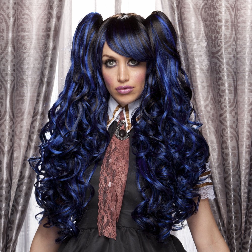 Blush JOI Fantasy Style Synthetic Wig - Blue Shadow