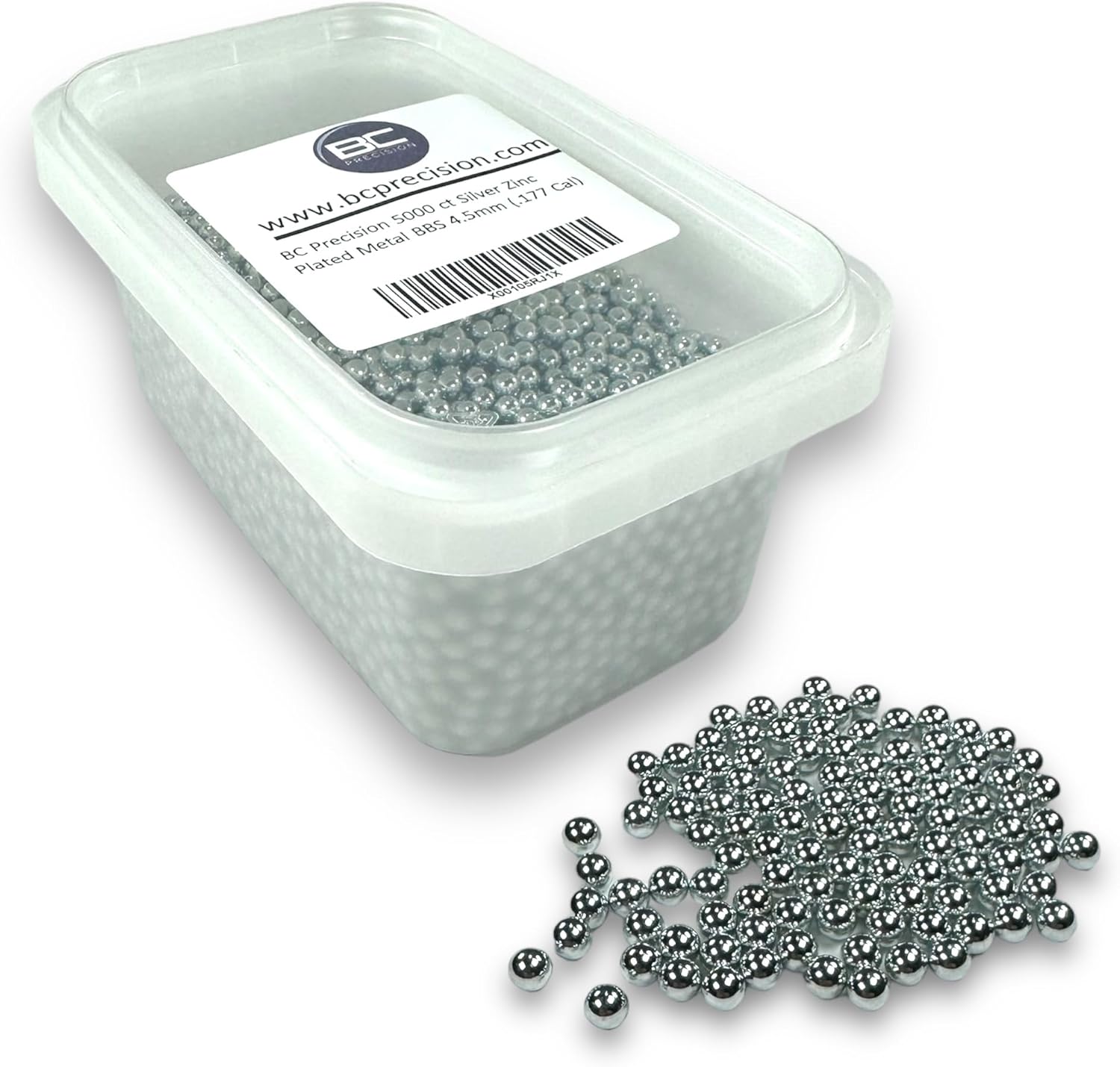 BC Precision500 ct Silver Zinc Plated Metal BBS 4.5mm (.177 Cal)