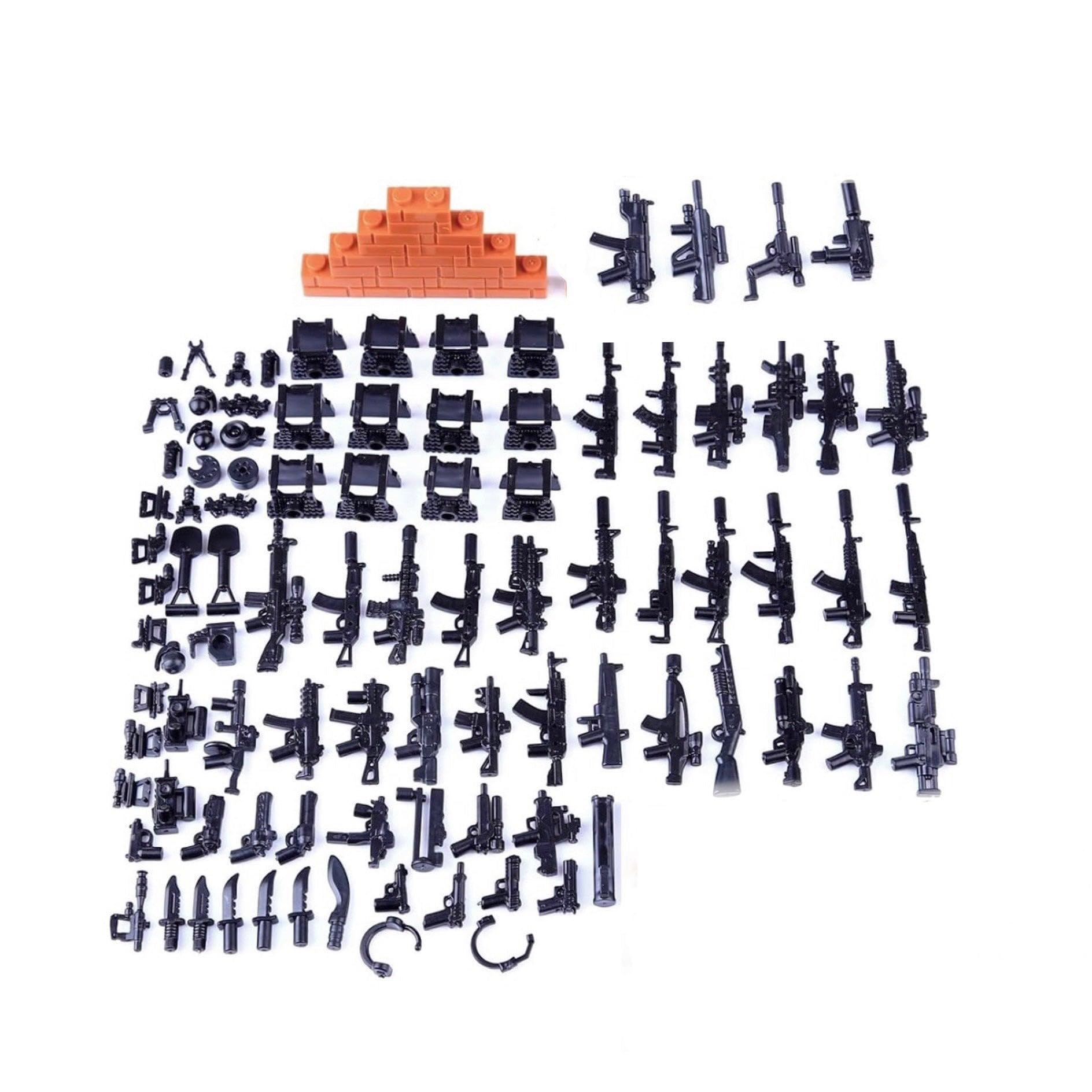 General Jim's Weapons Pack for Building Block Figures | Weapon Set for Swat, Police or WW2 Brick Building Figures - Arm Your Builders for Victory