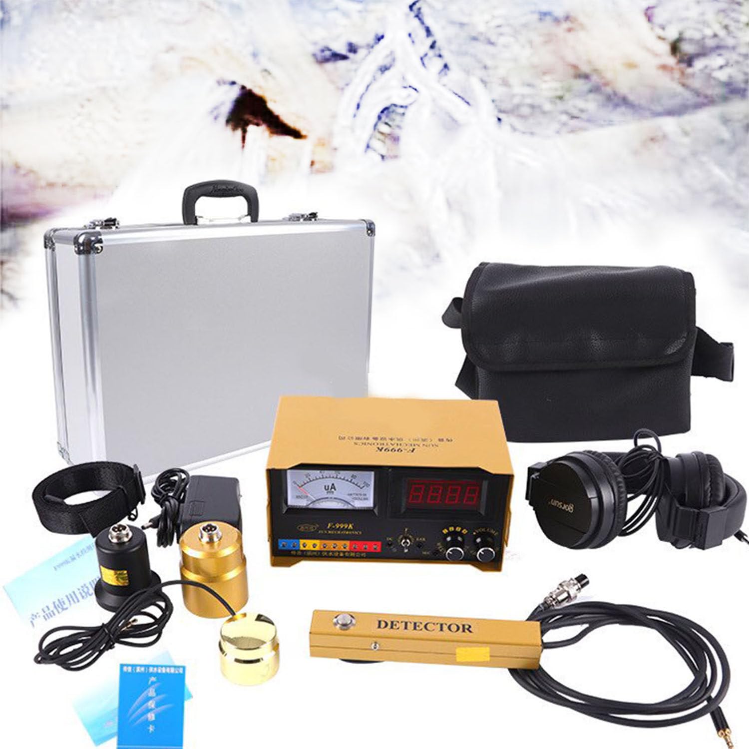 Xuefulxion Multicolor Digital Display Water Pipe Leak Detector With Portable Carry Case