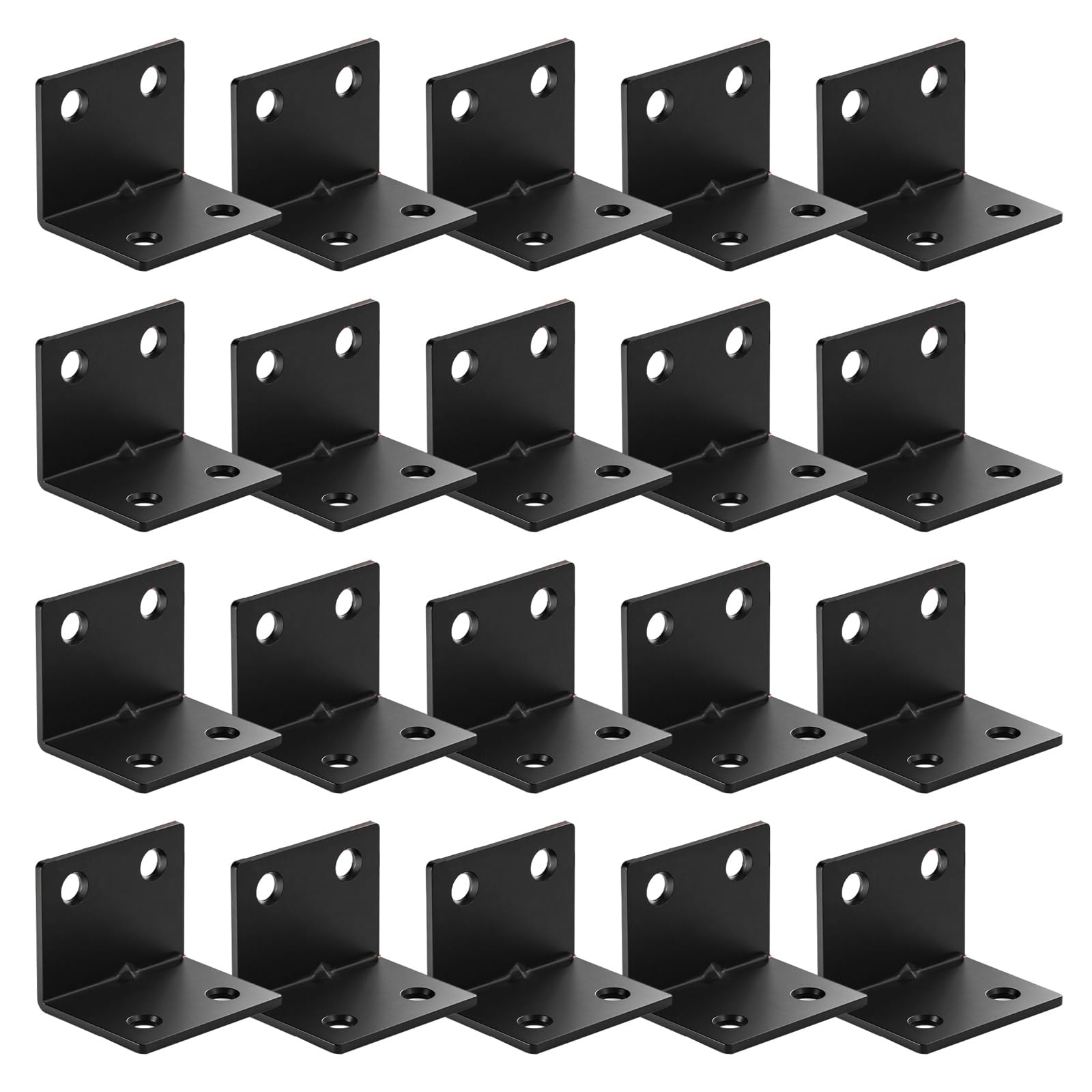 20 Thick Steel Corners Include Mounting Hardware For Bookshelf Frame Assembly. Thick L brackets for furniture are also included