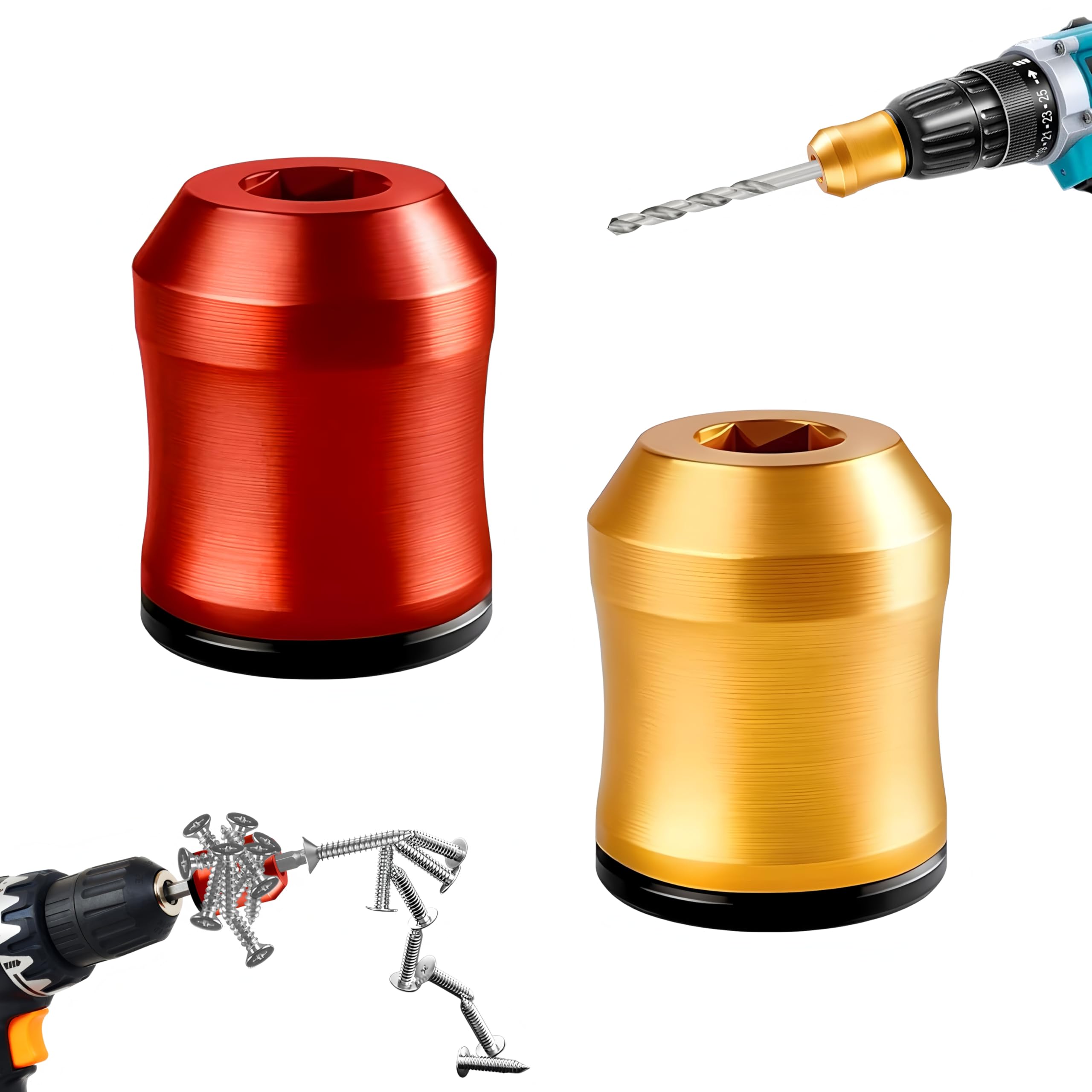 3PCS Magnetic Screw Ring,1/4"(6.35 mm) Universal Magnetic Screw Holder,Removable Magnetic Bit Holder,Screwdriver Head Magnetic Ring,Magnetic Drill Bit Holder for Hex Screwdriver and Power Bits — Amazon image 8