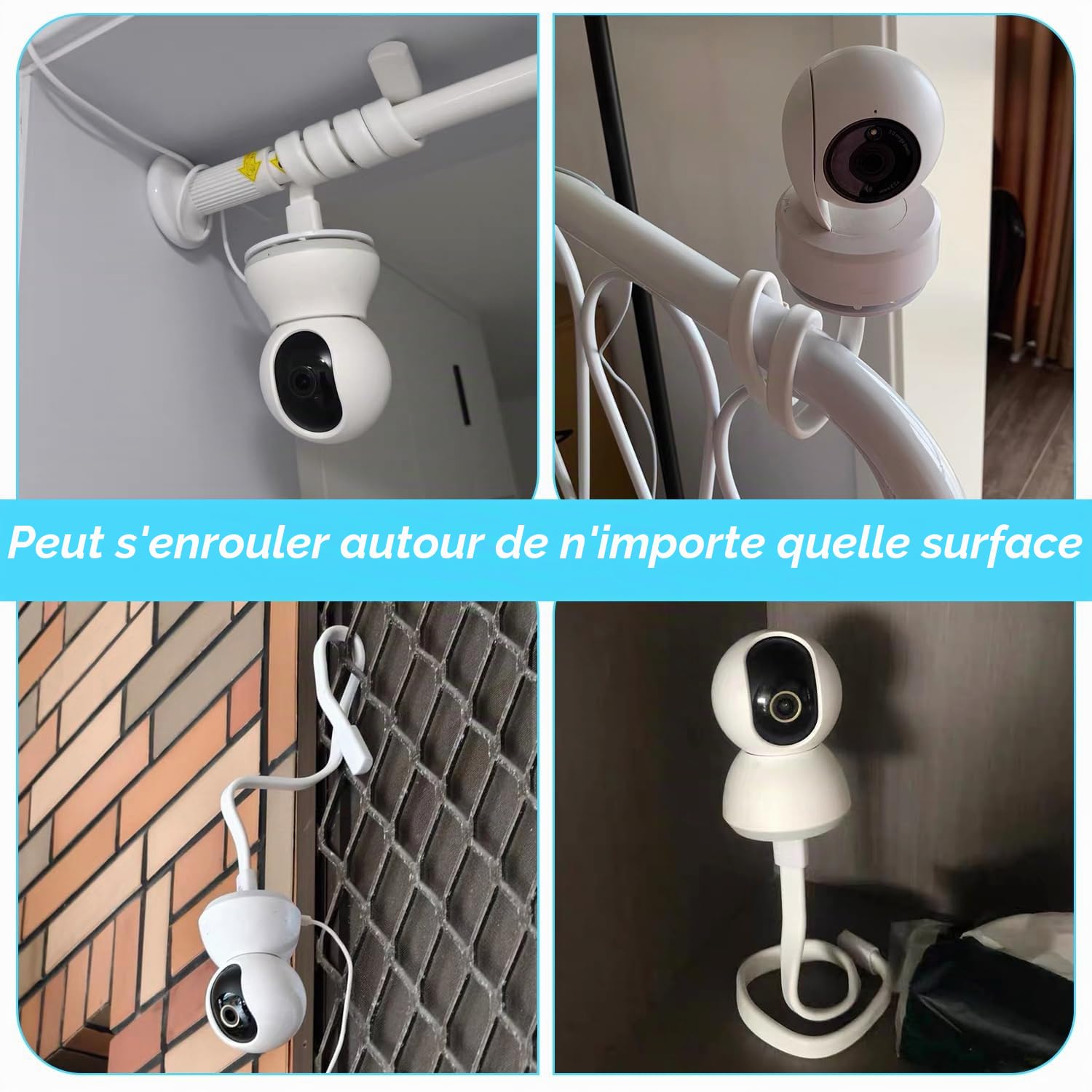 50 × 2 × 0,8cm Bracket de Moniteur sans Percevoir, Caoutchouc Antidérapant, Support babyphone, pour Support Eufy, Convient pour Les Résidences Universitaires, Les Cours et Les Pavillons