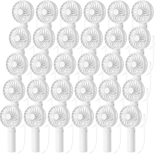 Miniatura 12 de 6 piezas Mini Ventilador de Mano Potente 3 velocidades Ventilador Personal Pequeño Portátil Recargable con Base USB para Mujeres Maquillaje de