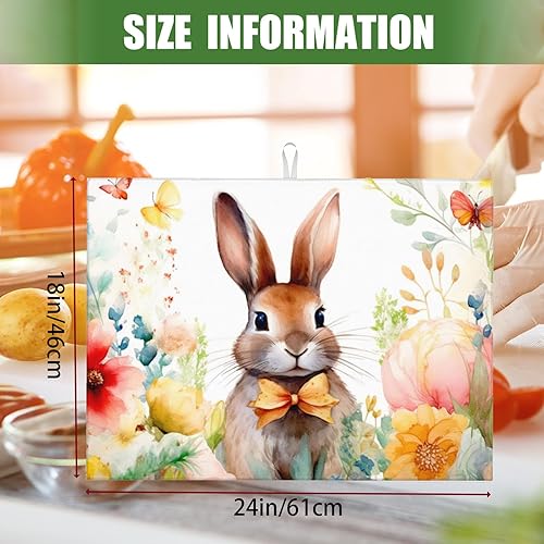 Vista 52 de Tapetes grandes de secado de platos para encimera de cocina, tapete de secado de cocina de microfibra, almohadilla de drenaje XL, tapete absorbente