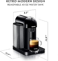 Vista 2 de Breville - Cafetera Nespresso Vertuo para café común y exprés