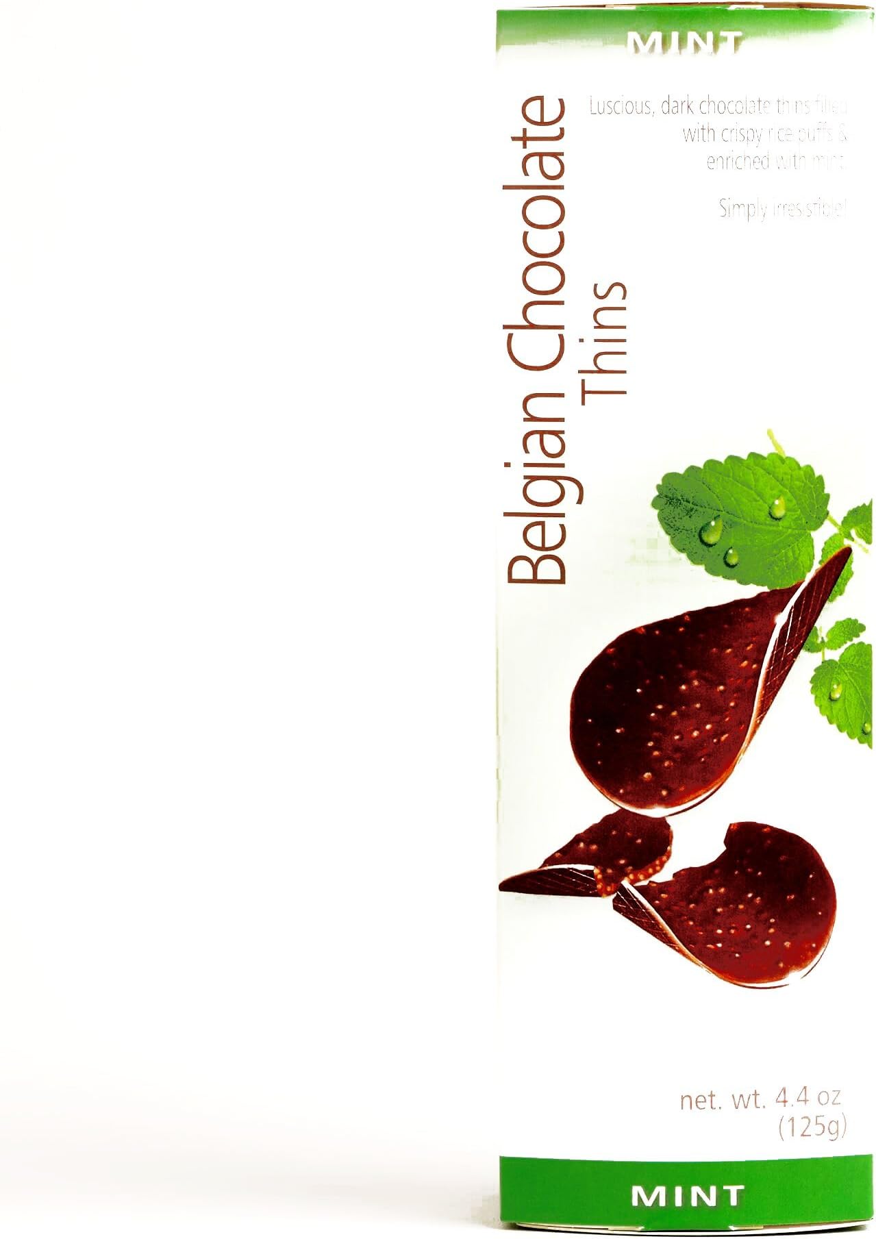Mint Belgian Chocolate Thins 4.4 oz each (1 Item Per Order)