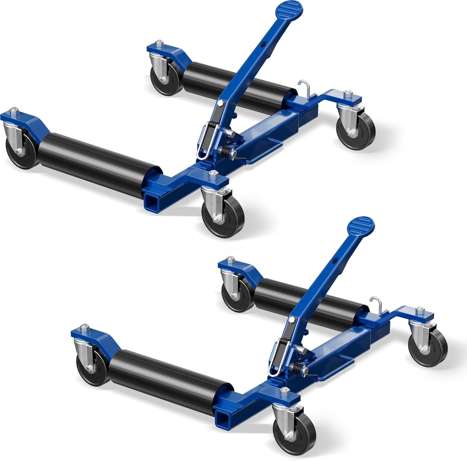 Car Dolly Jack Set of 2, Mechanical 1500-lbs Wheel Dolly, 9'' car Wheel Dolly Positioning Jack, Car Dollies for Vehicle Positioning & Auto Repair Moving, Blue