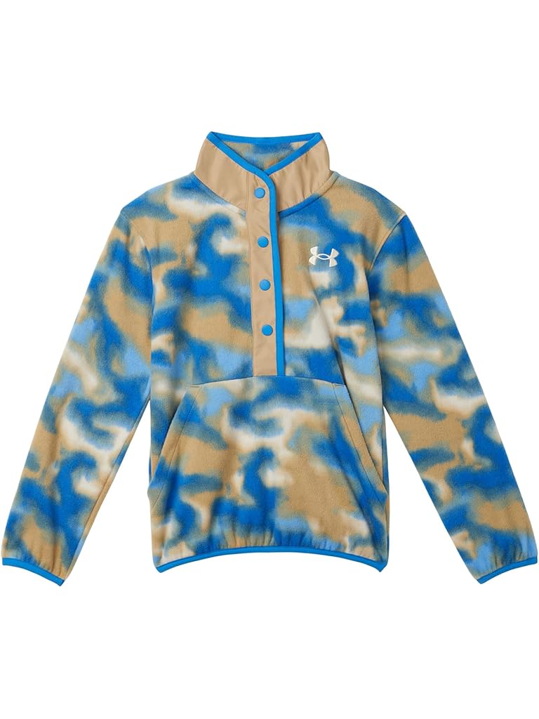 Khaki Under Armour Snapped PO Micro Fleece (Little Kid)