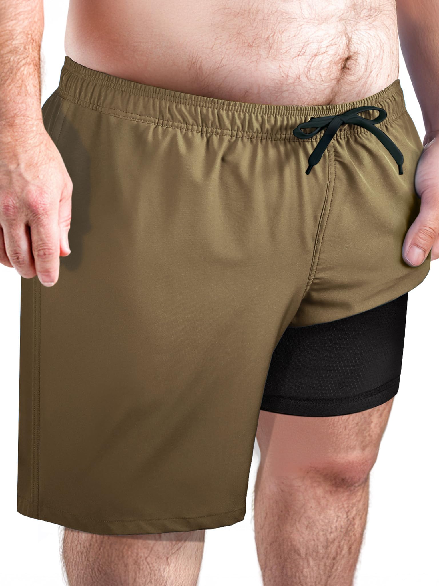 Arcweg Badehose Herren große Größen 2XL-6XL, schnell trocknend mit Kompressions-Netzfutter & elastischem Bund | Boardshorts für Strand, Schwimmen und Sport