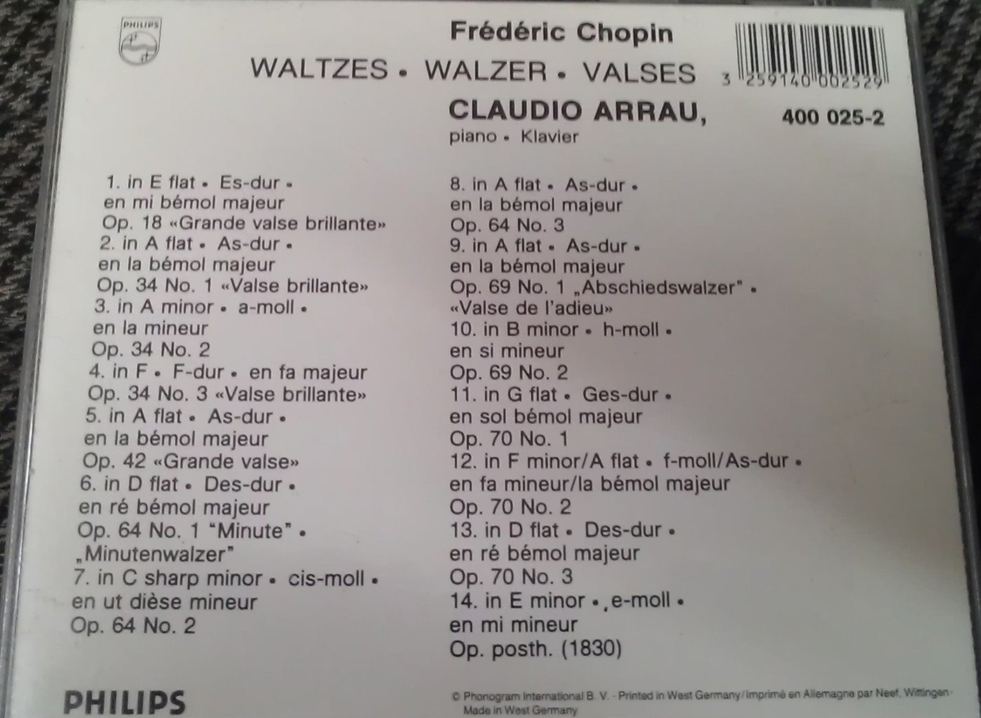 Chopin - Waltzes - Claudio Arrau