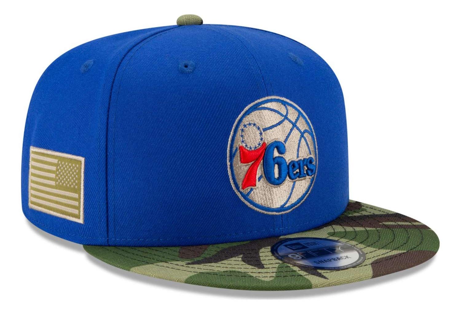 New Era - NBA Philadelphia 76ers All Star Game Camo 9Fifty Snapback Cap - Blu