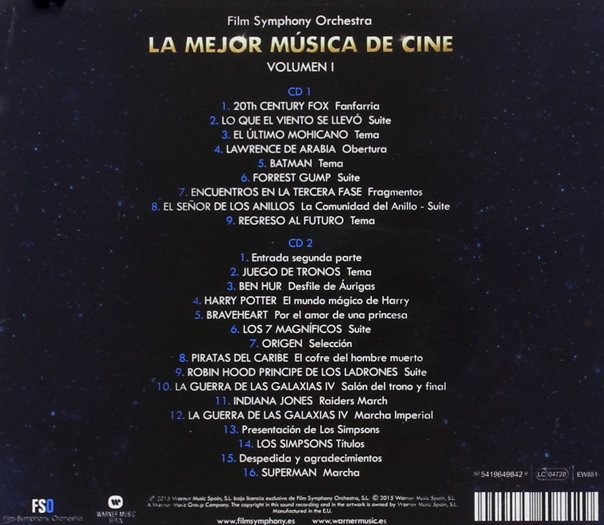 Lo Mejor De La Música Del Cine - Volumen I