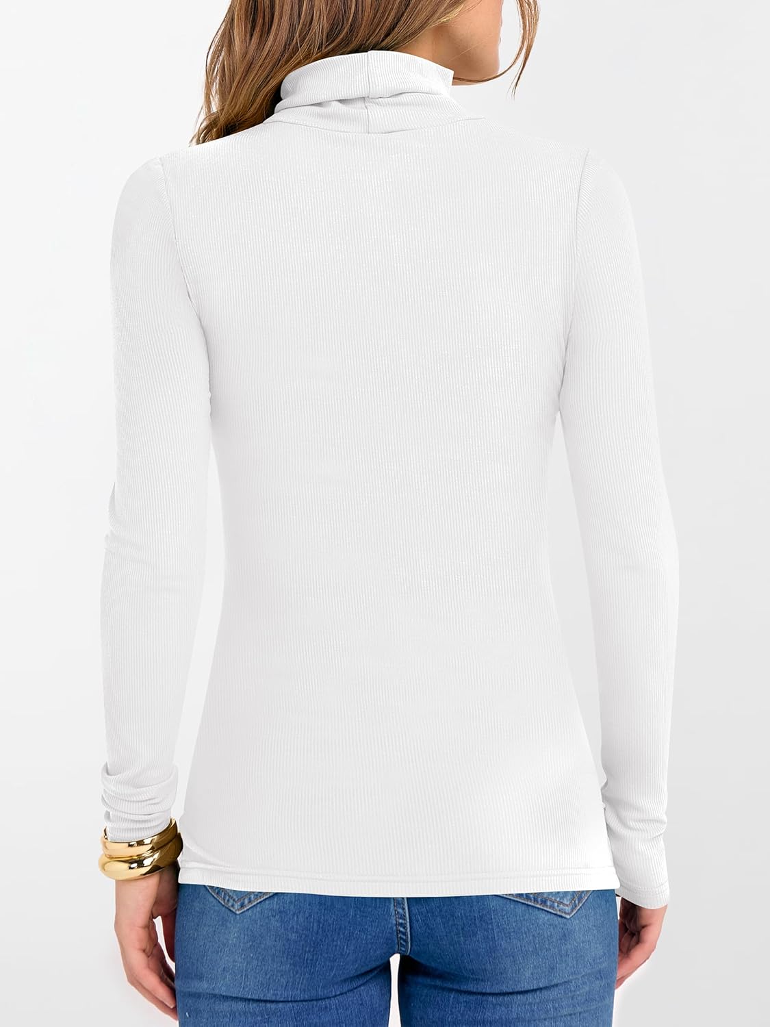 ANRABESS Women's Long Sleeve Turtleneck Shirts Casual Ribbed Basic Tee Slim Soft Thermal Tops 2025 Fall Going Out Clothes - Image 5