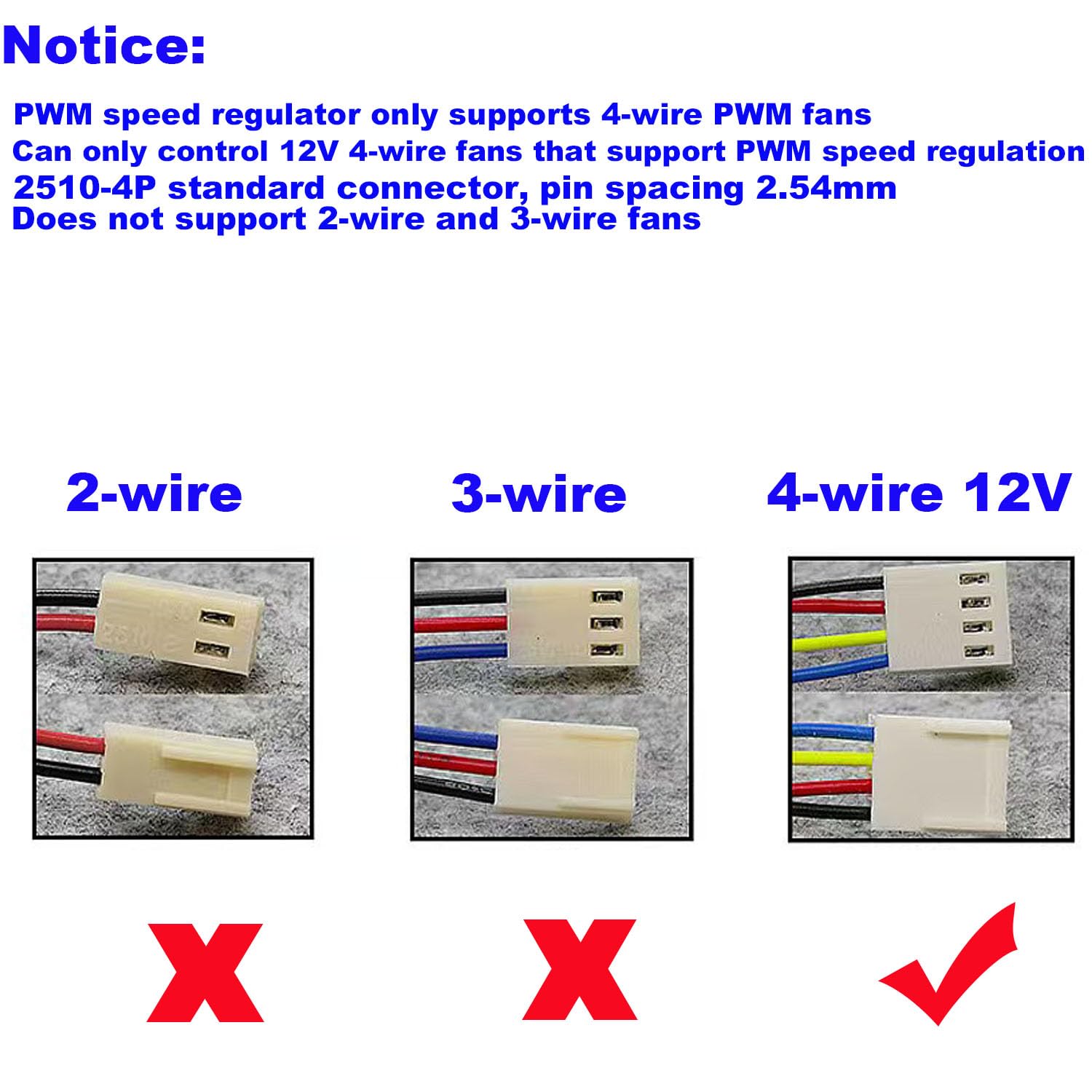 RUNCCI-YUN DC 0-12 V PWM Regulator prędkości wentylatora, 4Pins 1 kanał PC CPU Pokrętło sterowania prędkością do obudowy komputera (z wstępnie okablowanymi zaciskami)