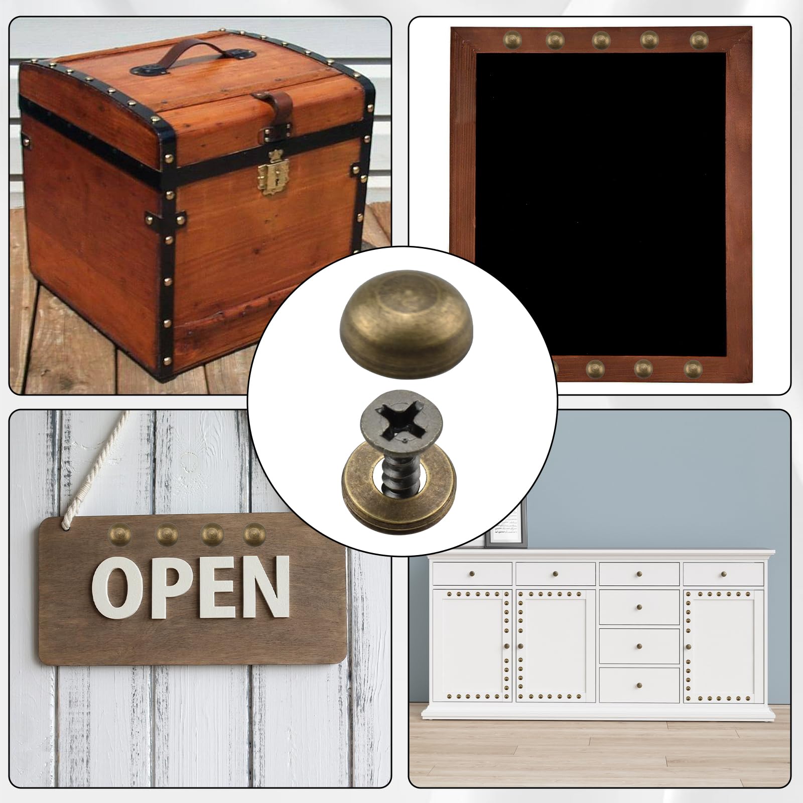 Brass Decorative Screws with Caps - Mirror Fixing -7