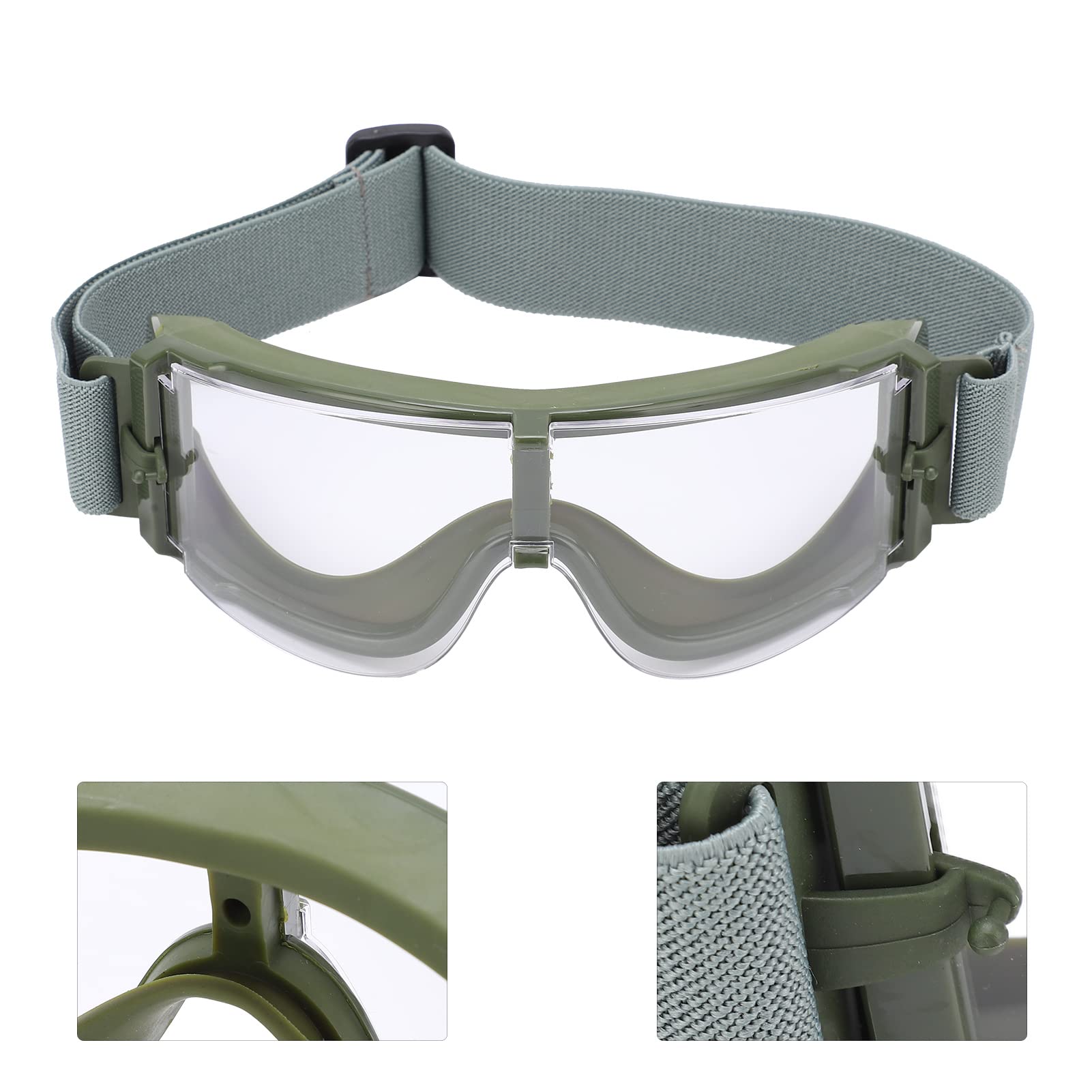 Gafas militares de seguridad transparentes portátiles