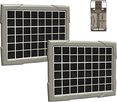 Cuddeback Solar Power Bank - High-Capacity Portable Charger with Solar Charging - Fast Charging for Outdoor Enthusiasts Bundle with High-Speed Card Reader 2-Pack