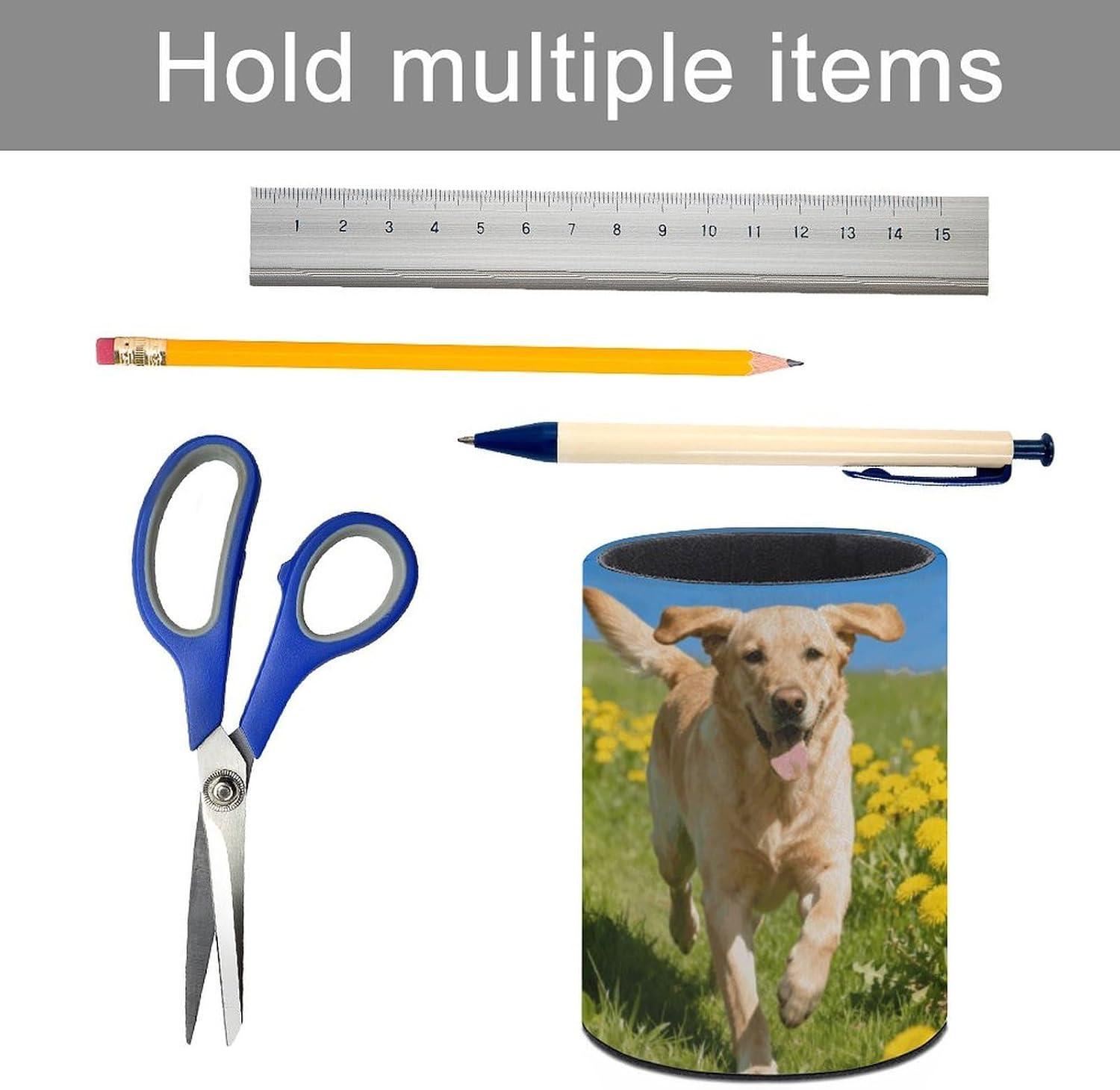 Round Pu Leather Pen Cup Holder for Office Desk Accessory image 5
