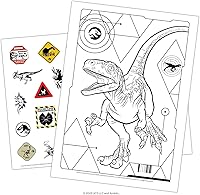 Vista 4 de Jurassic World Juego de libros para colorear con pegatinas y carteles (3 libros)