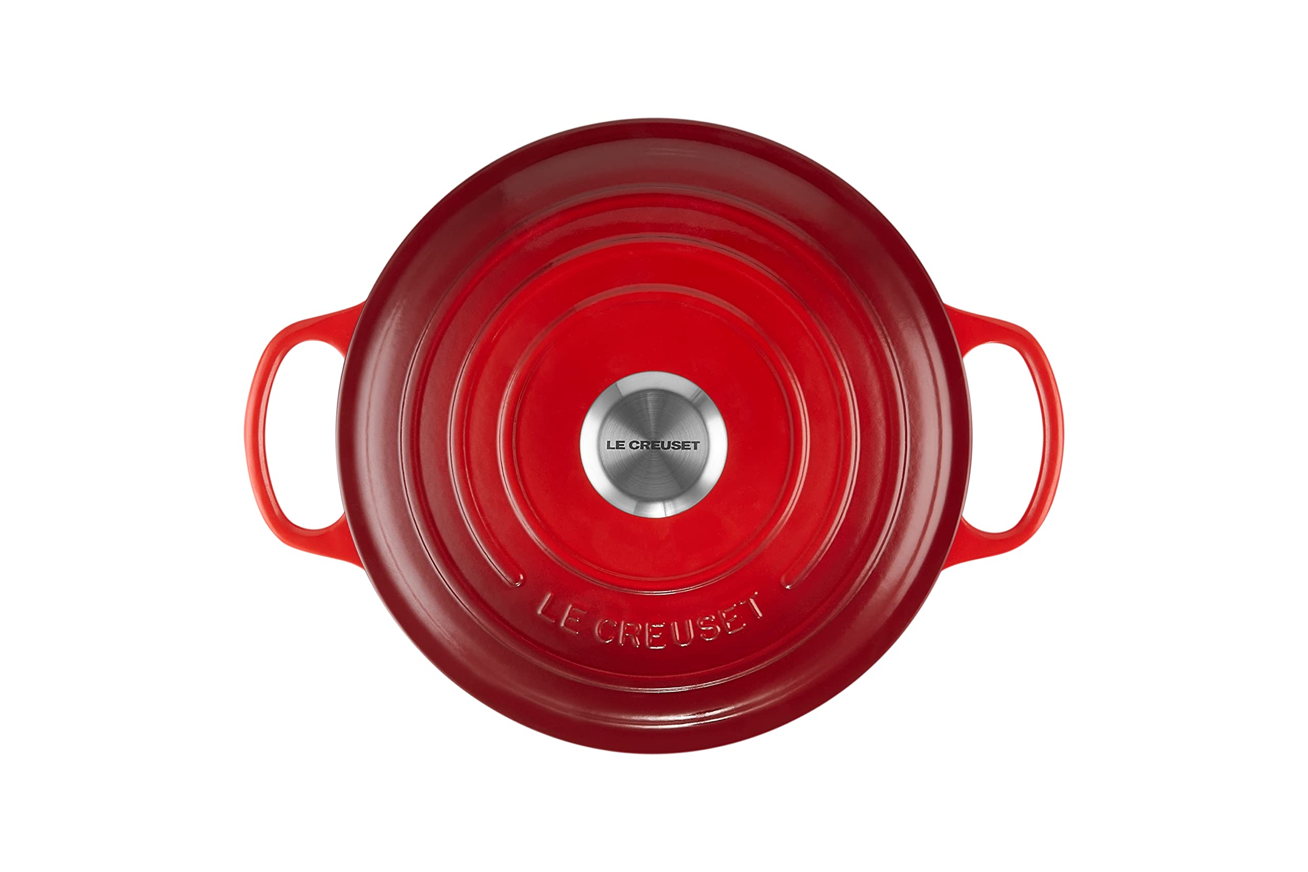 Le Creuset Gourmet Bräter aus Gusseisen, 24 cm, Kirschrot, 21179240602430