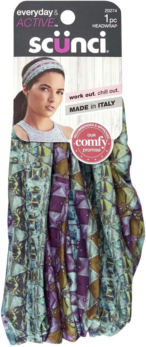 Everyday & Active Tie-Dye Wide Head wrap Headband Cover Band Made In Italy