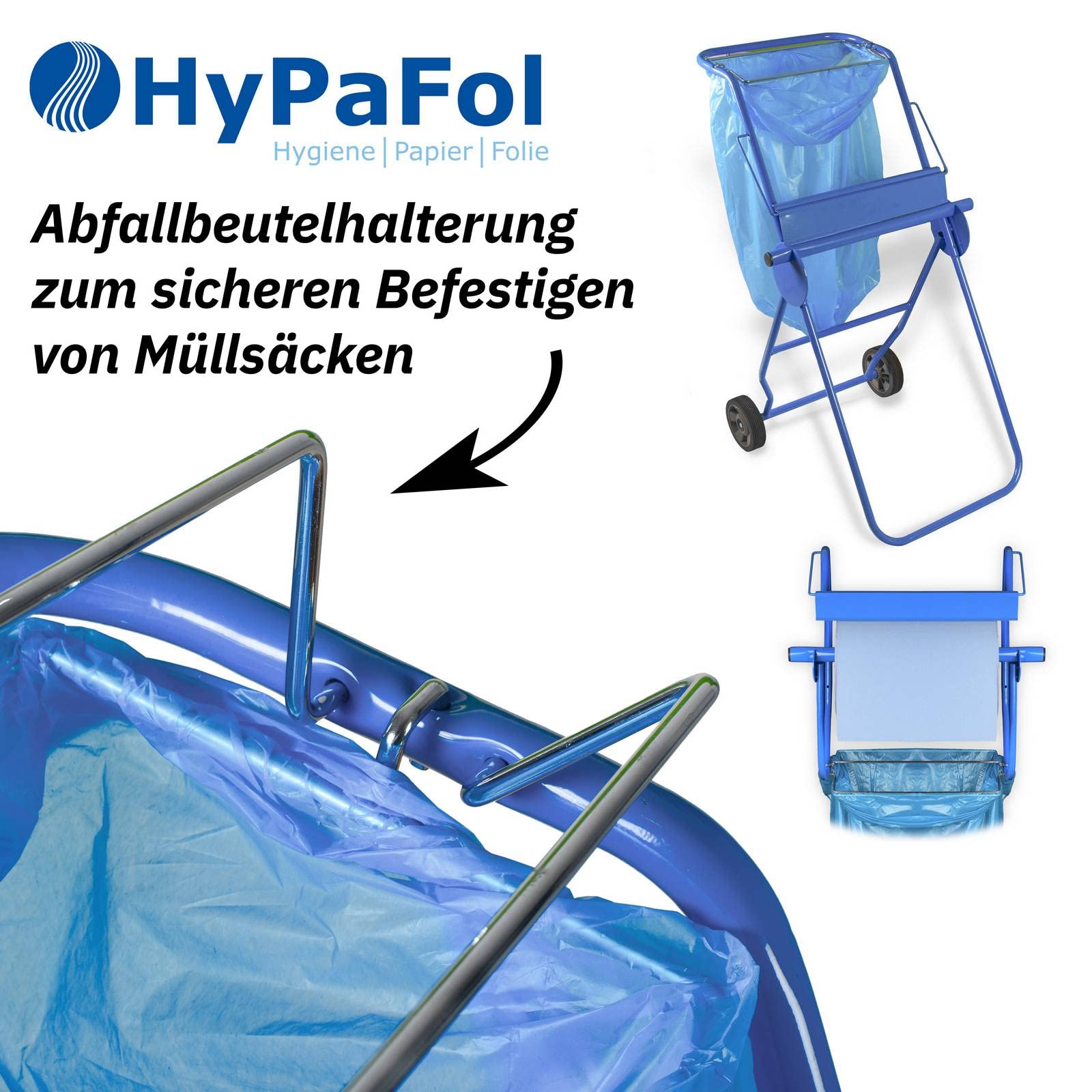 Böttcher-AG Putztuchrollenhalter, Wandhalter, Für Rollen Bis 40 Cm, Metall, Blau – Böttcher AG