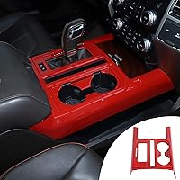 Vista 8 de Voodonala Cubierta de panel de consola de engranajes estilo madera negra para Ford F150 2015-2020 (madera negra, 1 unidad, ABS)