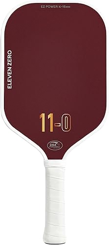 EZ Power K-0.630 in Termoformed Pro Pickleball Paddle Aramida roja y tejido de fibra de carbono cruda Superficie de alta fricción T700