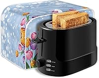 Vista 8 de JEOCODY Cubiertas para horno tostador, funda extragrande para hacer pan de flores azules, se adapta a la mayoría de tostadoras estándar de 2