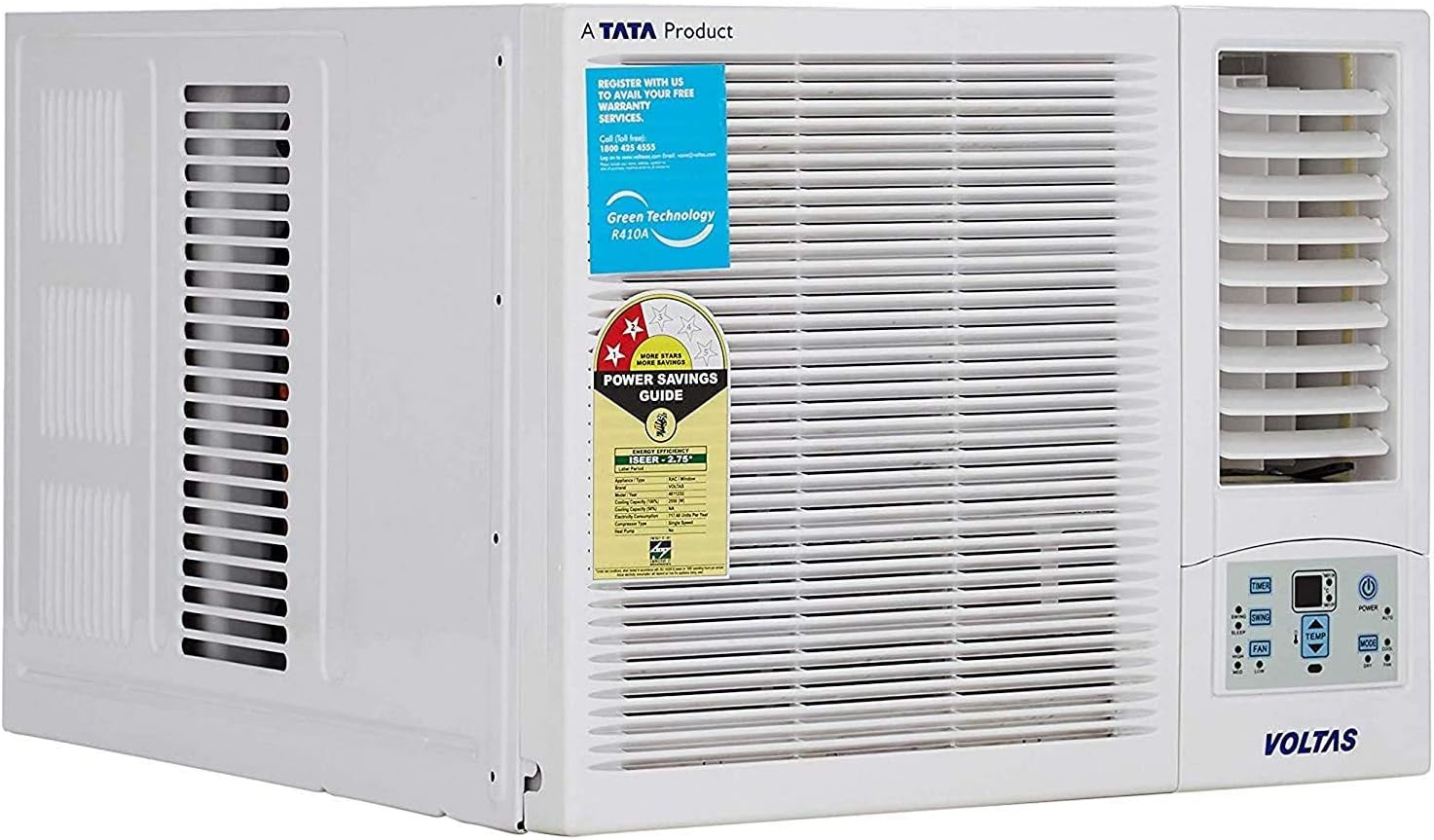 Voltas 0.75 Ton 2 Star Window AC (Copper 102 EZQ White)