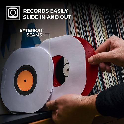 Vista 16 de BIG FUDGE 25 fundas exteriores para discos de vinilo de 7 pulgadas, duraderas y sin arrugas, transparentes y hechas de polipropileno de alta